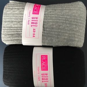 Black and Gray Girls Tights